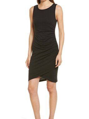 Treasure & Bond Ruched Side Sleeveless Dress